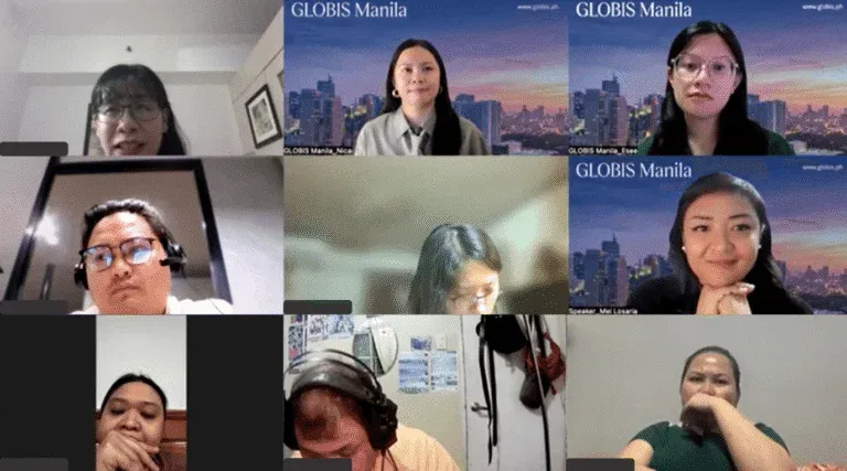 Participants listening during the online session with speaker Mei Losaria.