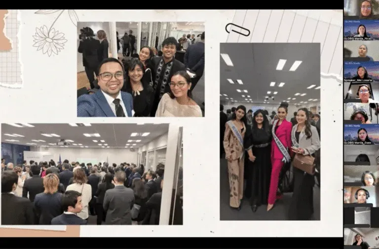 Slide of event photos shared on screen during the online session.